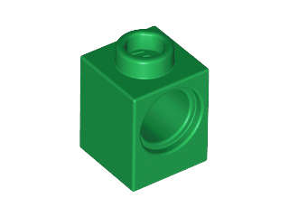 Lego (N) ~ Technic Brick 1 x 1 with Hole ~ [Green]