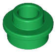 Lego (N) ~ Plate Round 1 x 1 with Open Stud ~ [Green]