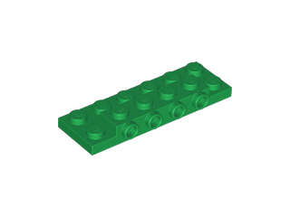 Lego (N) ~ Plate Modified 2 x 6 x 2/3 with 4 Studs on Side ~ [Green]