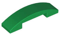 Lego (N) ~ Slope Curved 4 x 1 x 2/3 Double ~ [Green]