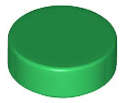 Lego (N) ~ Tile Round 1 x 1 ~ [Green]
