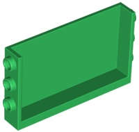 Lego (N) ~ Panel 1 x 6 x 3 with Studs on Sides ~ [Green]