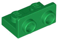 Lego (N) ~ Bracket 1 x 2 - 1 x 2 Inverted ~ [Green]
