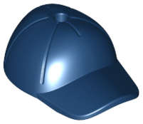 Lego (N) ~ Minifigure Headgear Cap - Short Curved Bill with Seams and Hole on Top ~ [Dark Blue]