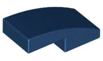 Lego (N) ~ Slope Curved 2 x 1 x 2/3 ~ [Dark Blue]