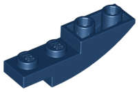 Lego (N) ~ Slope Curved 4 x 1 Inverted ~ [Dark Blue]