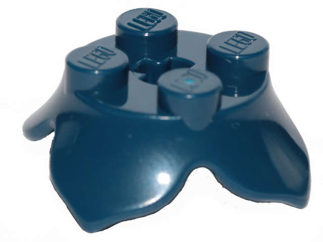 Lego (N) ~ Plant Leaves 2 x 2 with 4 Petals and Axle Hole ~ [Dark Blue]