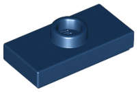 Lego (N) ~ Plate Modified 1 x 2 with 1 Stud with Groove and Bottom Stud Holder (Jumper ~ [Dark Blue]