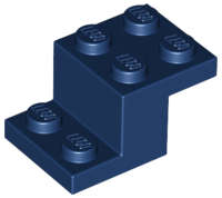 Lego (U) ~ Bracket 3 x 2 x 1 1/3 with Bottom Tube ~ [Dark Blue]