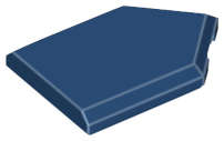 Lego (N) ~ Tile Modified 2 x 3 Pentagonal ~ [Dark Blue]
