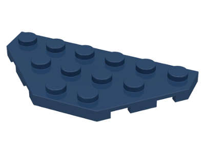 Lego (N) ~ Wedge Plate 3 x 6 Cut Corners ~ [Dark Blue]