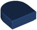 Lego (N) ~ Tile Round 1 x 1 Half Circle Extended ~ [Dark Blue]