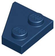 Lego (N) ~ Wedge Plate 2 x 2 Right ~ [Dark Blue]