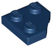 Lego (N) ~ Wedge Plate 2 x 2 Cut Corner ~ [Dark Blue]