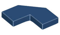 Lego (N) ~ Tile Modified Facet 2 x 2 ~ [Dark Blue]