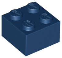 Lego (N) ~ Brick 2 x 2 ~ [Dark Blue]