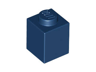 Lego (N) ~ Brick 1 x 1 ~ [Dark Blue]