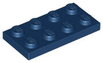 Lego (N) ~ Plate 2 x 4 ~ [Dark Blue]
