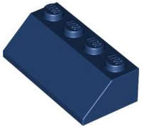 Lego (N) ~ Slope 45 2 x 4 ~ [Dark Blue]