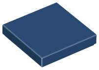 Lego (U) ~ Tile 2 x 2 ~ [Dark Blue]