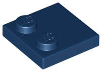 Lego (N) ~ Tile Modified 2 x 2 with Studs on Edge ~ [Dark Blue]