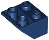 Lego (N) ~ Slope Inverted 45 2 x 2 with Flat Bottom Pin ~ [Dark Blue]
