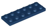 Lego (N) ~ Plate 2 x 6 ~ [Dark Blue]