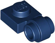 Lego (N) ~ Plate Modified 1 x 1 with Light Attachment - Thick Ring ~ [Dark Blue]