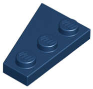 Lego (N) ~ Wedge Plate 3 x 2 Right ~ [Dark Blue]