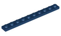 Lego (N) ~ Plate 1 x 10 ~ [Dark Blue]