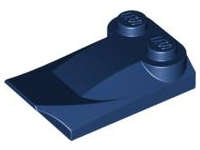 Lego (U) ~ Slope Curved 3 x 2 x 2/3 with 2 Studs Wing End ~ [Dark Blue]