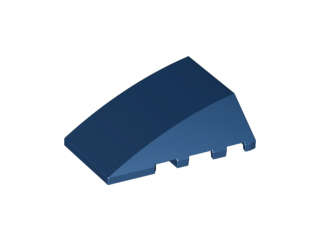 Lego (N) ~ Wedge 4 x 4 Triple Curved No Studs ~ [Dark Blue]