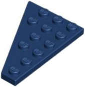 Lego (N) ~ Wedge Plate 6 x 4 Right ~ [Dark Blue]