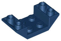 Lego (N) ~ Slope Inverted 45 4 x 2 Double with 2 x 2 Cutout ~ [Dark Blue]