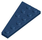 Lego (N) ~ Wedge Plate 6 x 3 Right ~ [Dark Blue]