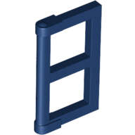 Lego (U) ~ Pane for Window 1 x 2 x 3 with Thick Corner Tabs ~ [Dark Blue]