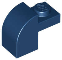 Lego (U) ~ Slope Curved 2 x 1 x 1 1/3 with Recessed Stud ~ [Dark Blue]