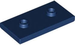 Lego (N) ~ Plate Modified 2 x 4 with 2 Studs (Double Jumper) ~ [Dark Blue]
