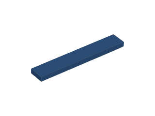 Lego (N) ~ Tile 1 x 6 ~ [Dark Blue]