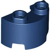 Lego (N) ~ Cylinder Half 1 x 2 x 1 ~ [Dark Blue]