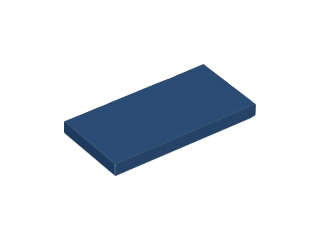 Lego (N) ~ Tile 2 x 4 ~ [Dark Blue]