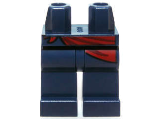 Lego (N) ~ Hips and Legs with Tied Dark Red Sash Pattern ~ [Dark Blue]
