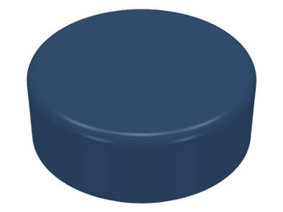 Lego (N) ~ Tile Round 1 x 1 ~ [Dark Blue]