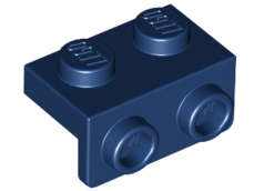 Lego (N) ~ Bracket 1 x 2 - 1 x 2 ~ [Dark Blue]