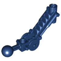 Lego (U) ~ Bionicle Ball Joint 5 x 7 Arm with Dual Axle Hole at 90 degrees ~ [Dark Blue]