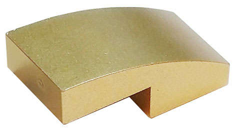 Lego (N) ~ Slope Curved 2 x 1 x 2/3 ~ [Metallic Gold]