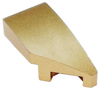 Lego (N) ~ Wedge 2 x 1 x 2/3 Right ~ [Metallic Gold]
