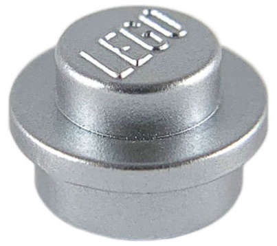 Lego (U) ~ Plate Round 1 x 1 ~ [Metallic Silver]