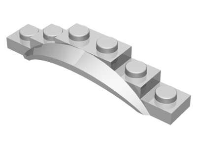 Lego (U) ~ Vehicle Mudguard 1 1/2 x 6 x 1 with Arch ~ [Metallic Silver]