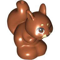 Lego (N) ~ Squirrel Friends Style with Black Reddish Brown and White Eyes and Winky  ~ [Dark Orange]